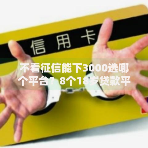 不看征信能下3000选哪个平台？8个18岁贷款平台推荐