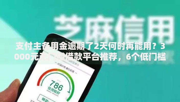 支付主备用金逾期了2天何时再能用?3000元无门槛借款平台推荐,6个低门槛不查征信的平台盘点 支付主备用金逾期了2天何时再能用?3000元无门槛借款平台推荐,6个低门槛不查征信的平台盘点