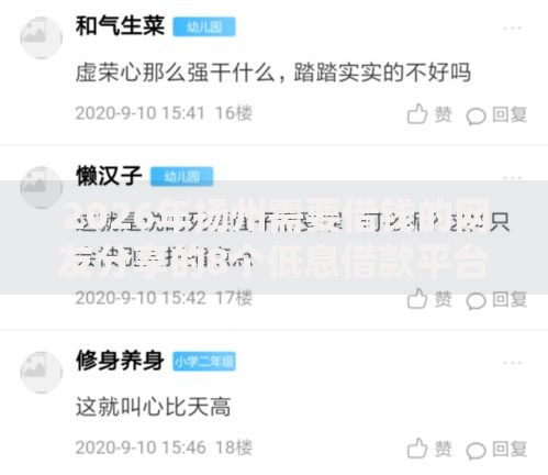 2026年扬州需要借钱的网友分享的8个低息借款平台我觉得不错！