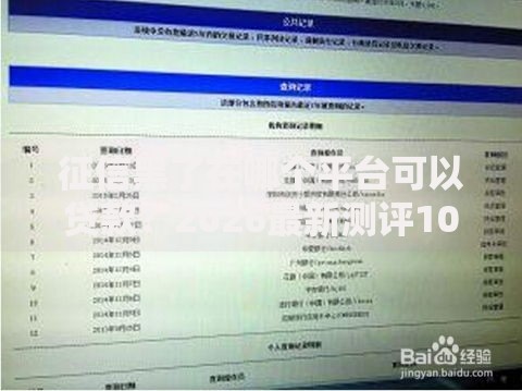 征信黑了在哪个平台可以贷款?2026最新测评10个不查征信大数据的借款平台百分百通过 征信黑了在哪个平台可以贷款?2026最新测评10个不查征信大数据的借款平台百分百通过