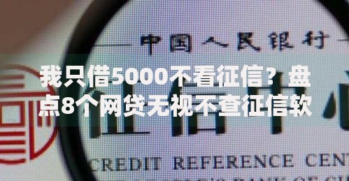 我只借5000不看征信？盘点8个网贷无视不查征信软件给你参考