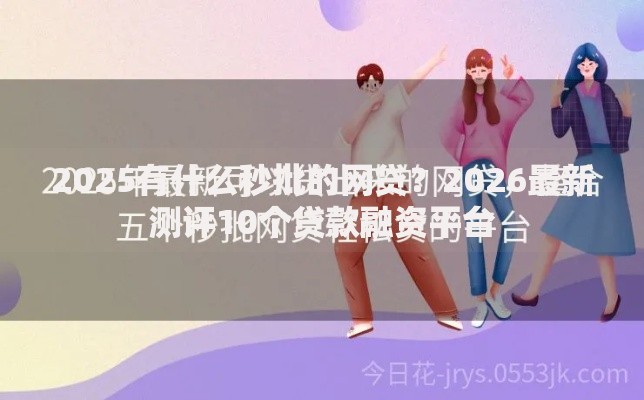 2025有什么秒批的网贷？2026最新测评10个贷款融资平台