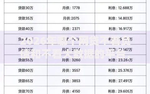 2026年哪个网贷不看负债和不看大数据的平台，超热门的10个应急贷款平台推荐
