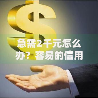 急需2千元怎么办？容易的信用贷款软件试试这6个无门槛平台