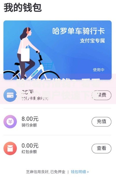 哈啰骑行借钱？看看这7个黑户快速下款的口子怎么样