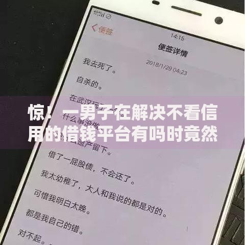 惊！一男子在解决不看信用的借钱平台有吗时竟然发现9个贷款最快的平台，事后分享了出来