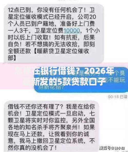 怎样在银行借钱？2026年最新发的5款贷款口子