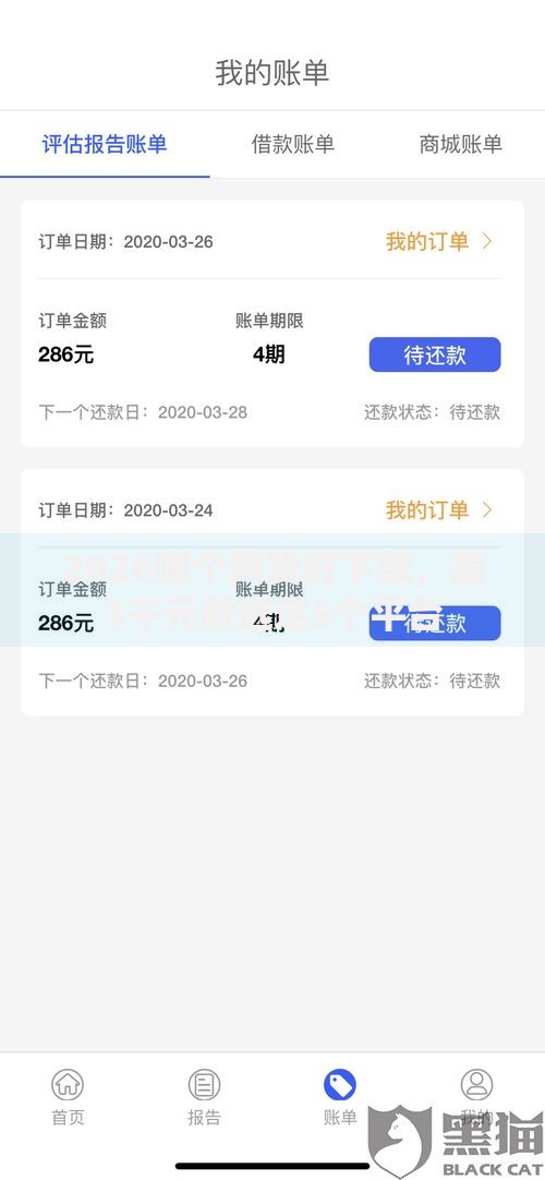 2026哪个网货好下款，差3千元就选这5个平台