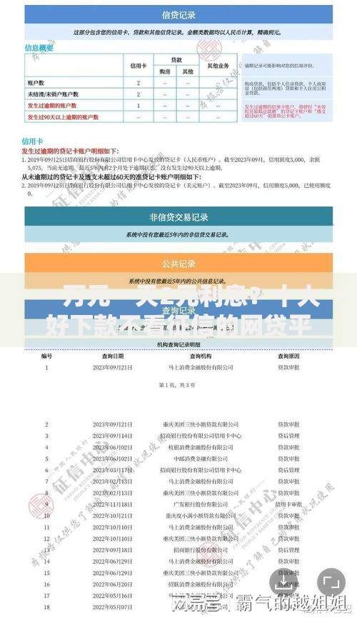 一万元一天2元利息？十大好下款不看征信的网贷平台推荐