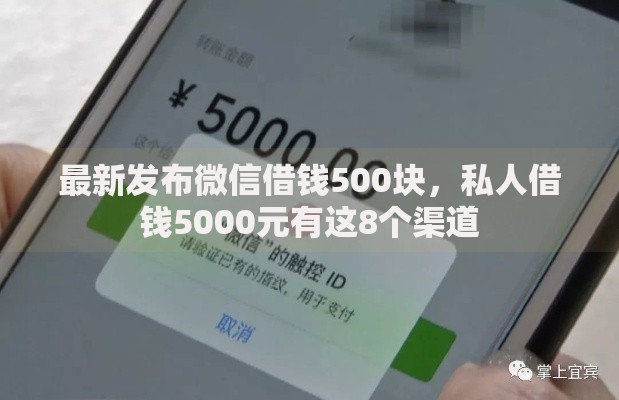 最新发布微信借钱500块，私人借钱5000元有这8个渠道