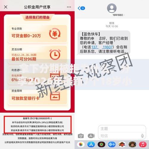 拿下分期被拒为什么，分享2026年最新7个18岁小额贷款平台