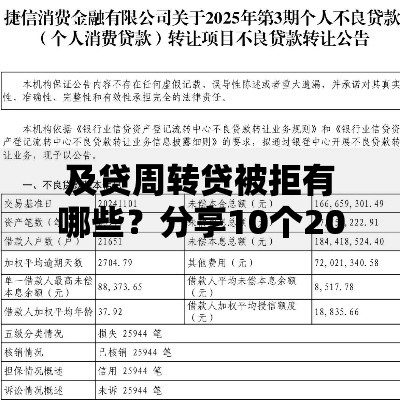 及贷周转贷被拒有哪些？分享10个2025口子交流论坛最新