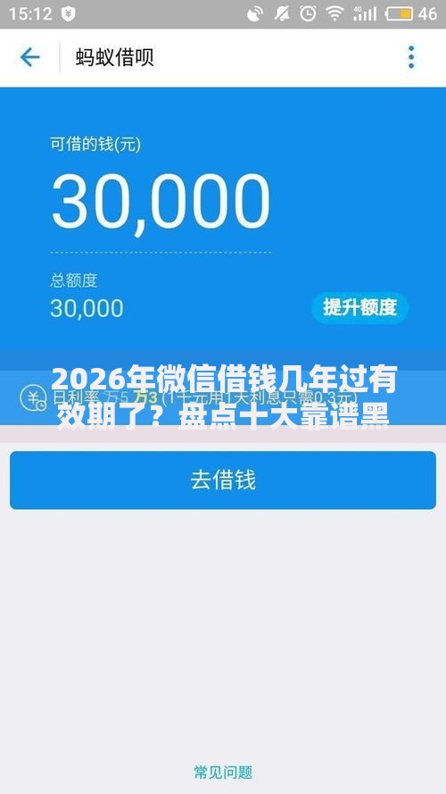 2026年微信借钱几年过有效期了？盘点十大靠谱黑白贷款必过的软件