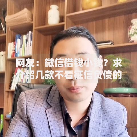网友：微信借钱小钱？求介绍几款不看征信负债的网贷百分百下款软件