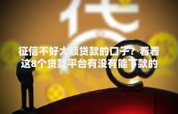 征信不好大额贷款的口子？看看这8个贷款平台有没有能下款的