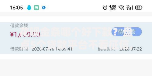 花呗金条哪个好下款？盘点5个贷款平台不看征信,不看负债给你参考