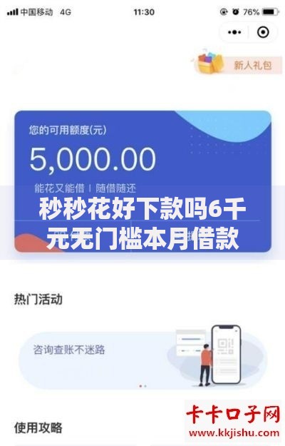 秒秒花好下款吗6千元无门槛本月借款平台力荐！分享小额网贷口子6千元无门槛借款