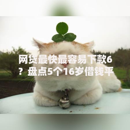 网贷最快最容易下款6?盘点5个16岁借钱平台给你参考 网贷最快最容易下款6?盘点5个16岁借钱平台给你参考