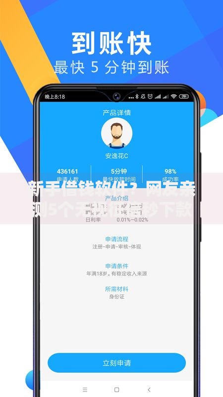 新手借钱软件?网友亲测5个无视征信秒下款的口子盘点 新手借钱软件?网友亲测5个无视征信秒下款的口子盘点