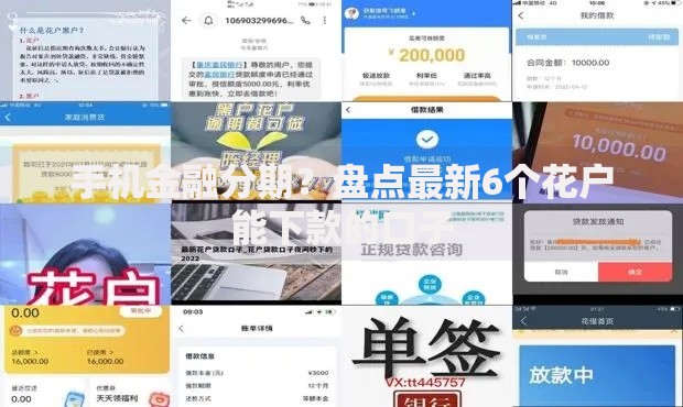 手机金融分期？盘点最新6个花户能下款的口子