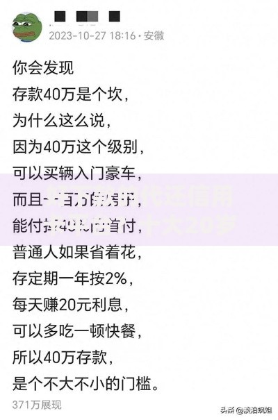 好下款的代还信用卡平台？十大20岁可以贷款的平台推荐