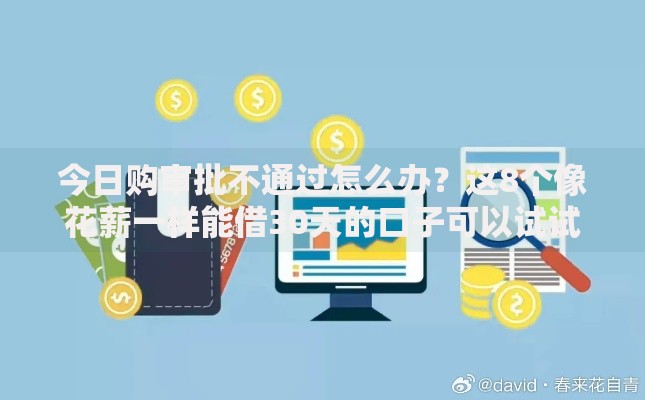 今日购审批不通过怎么办？这8个像花薪一样能借30天的口子可以试试
