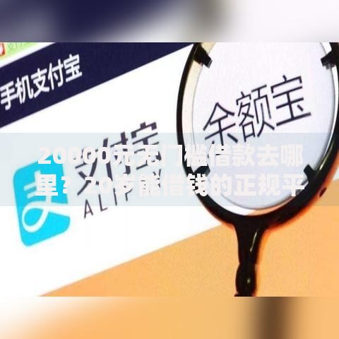 20000元无门槛借款去哪里？20岁能借钱的正规平台看这8个平台