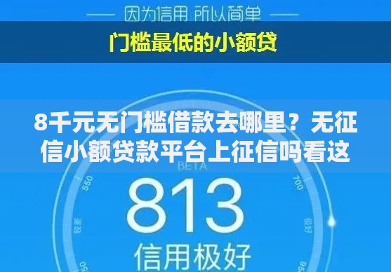 8千元无门槛借款去哪里？无征信小额贷款平台上征信吗看这8个平台
