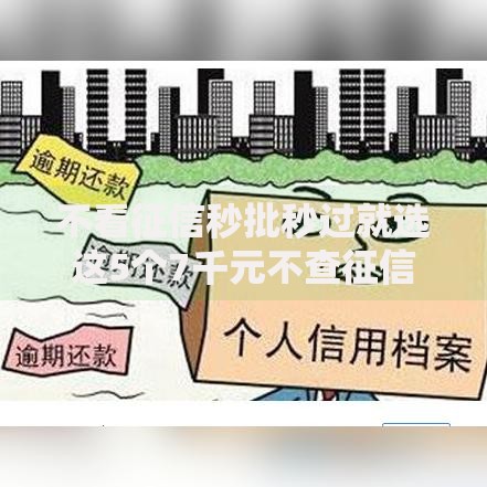 不看征信秒批秒过就选这5个7千元不查征信好下款的网贷口子