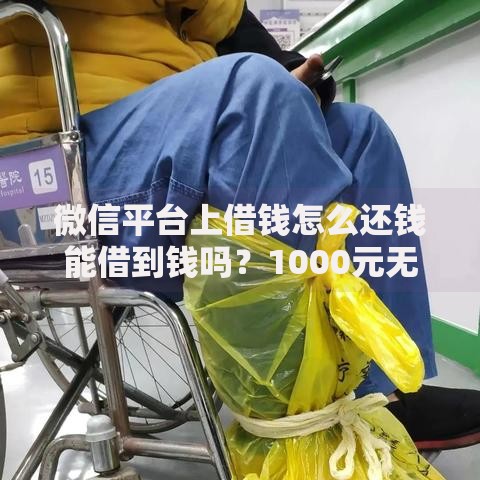 微信平台上借钱怎么还钱能借到钱吗？1000元无门槛借款8个平台推荐