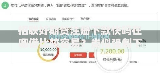 招联好期贷注册下款快吗在哪借比较容易？类似强制下款的8个口子参考