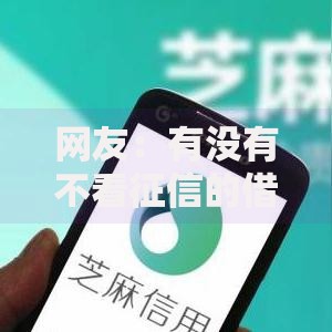 网友：有没有不看征信的借款？求介绍几款征信花居然都下款了的软件