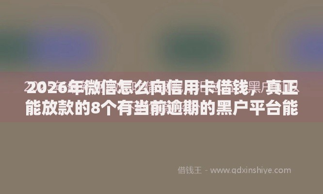 2026年微信怎么向信用卡借钱，真正能放款的8个有当前逾期的黑户平台能借到钱推荐