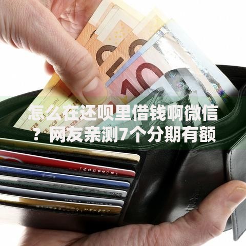 怎么在还呗里借钱啊微信？网友亲测7个分期有额度的网贷软件盘点