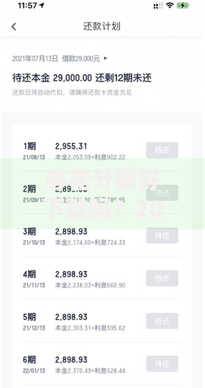 够花分期好下款吗？2026年最新发的7款贷款口子