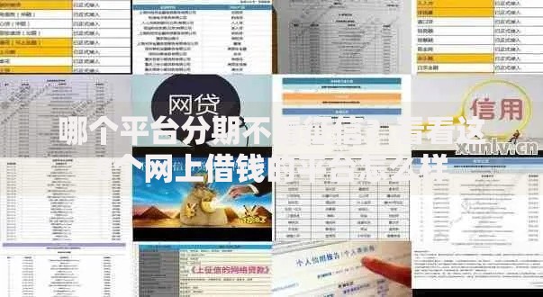 哪个平台分期不看征信？看看这8个网上借钱的平台怎么样