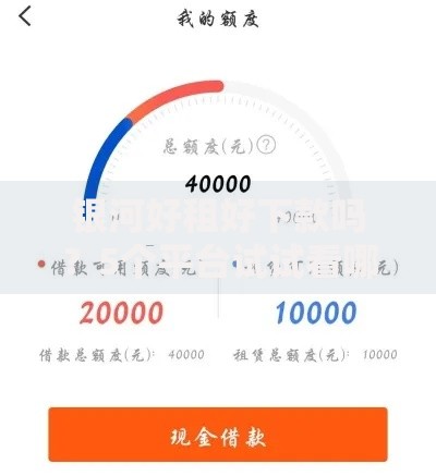 银河好租好下款吗？5个平台试试看哪个能下款