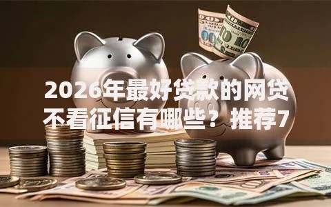 2026年最好贷款的网贷不看征信有哪些？推荐7个容易下款的平台