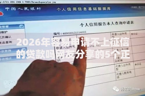 2026年容易申请不上征信的贷款吗网友分享的5个正规贷款平台我觉得不错！