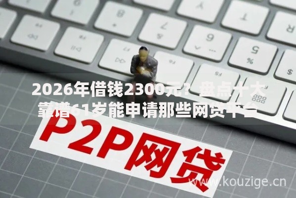 2026年借钱2300元？盘点十大靠谱61岁能申请那些网贷平台