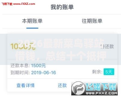 2026最新菜鸟驿站借钱，总结十个抵押车贷款平台！