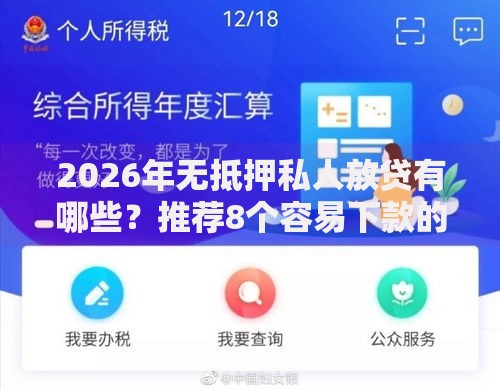 2026年无抵押私人放贷有哪些？推荐8个容易下款的平台