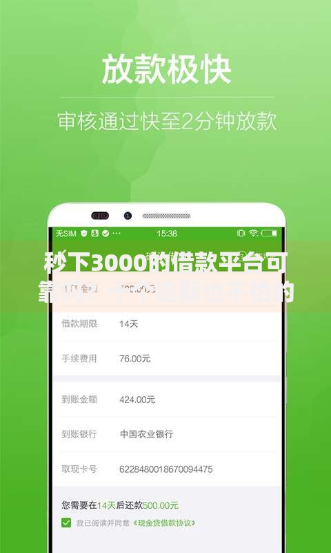 秒下3000的借款平台可靠吗？十个逾期也不怕的可以借钱不用审核的平台
