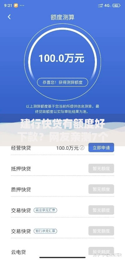 建行快贷有额度好下款?网友亲测7个不看征信负债的网贷百分百下款软件盘点 建行快贷有额度好下款?网友亲测7个不看征信负债的网贷百分百下款软件盘点