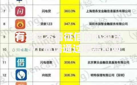 有没有不看征信的小额贷？9个靠谱通过率高的网贷平台推荐