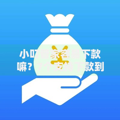 小叮管家容易下款嘛？7个支持下款到微信的十大网贷平台