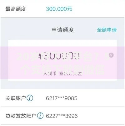 20岁好下款平台?5个支持下款到微信的综合评价不足借款平台能够借到钱 20岁好下款平台?5个支持下款到微信的综合评价不足借款平台能够借到钱