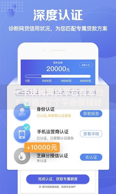 一千块钱网贷平台有哪些？看看这7个平台借钱好通过怎么样