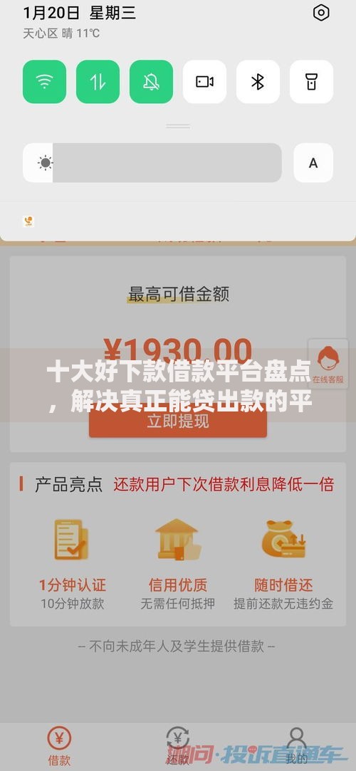 十大好下款借款平台盘点，解决真正能贷出款的平台是哪个的问题