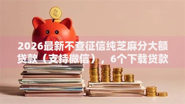 2026最新不查征信纯芝麻分大额贷款（支持微信），6个下载贷款平台无私分享